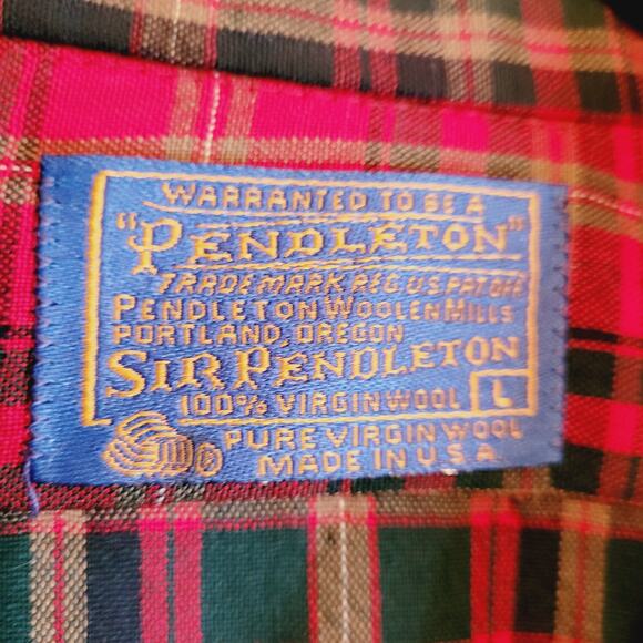 Vintage Pendleton mens MacDougal tartan plaid wool long sleeve button down shirt - Picture 3 of 10